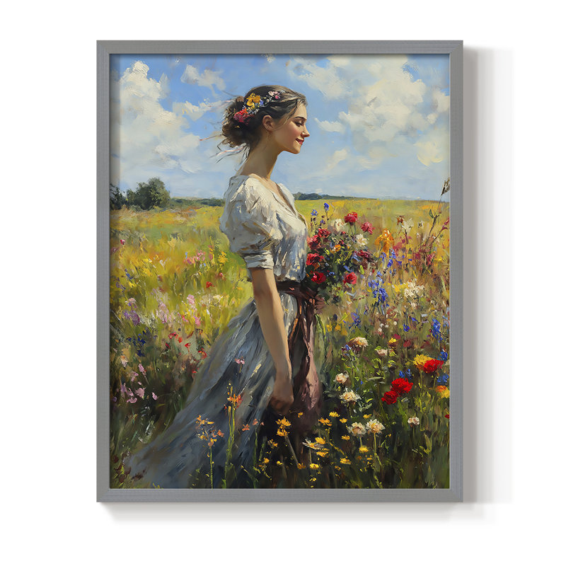 Reproduction encadrée WOMEN Series CCLxxx - bois massif, Gris, H 21 po x l 17 po
