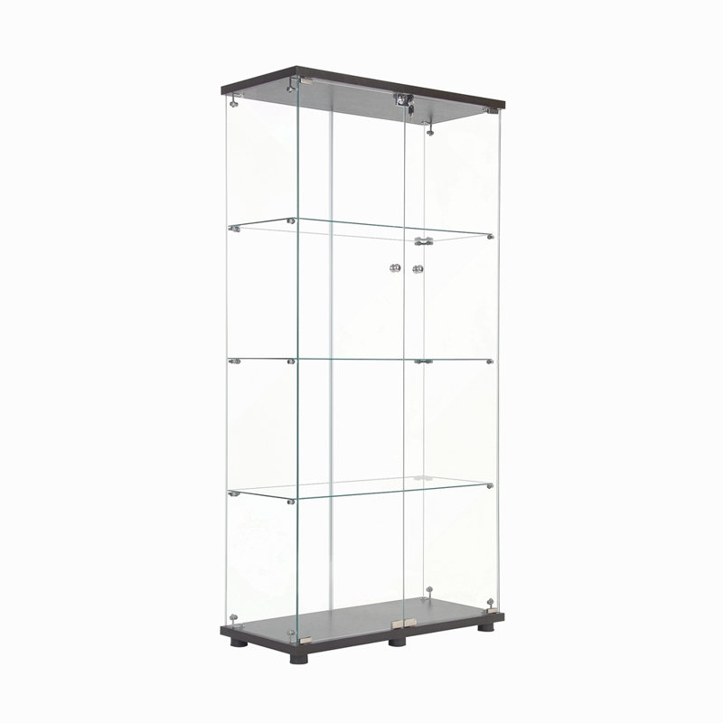 Vitrine à deux portes avec 4 tablettes, Noir