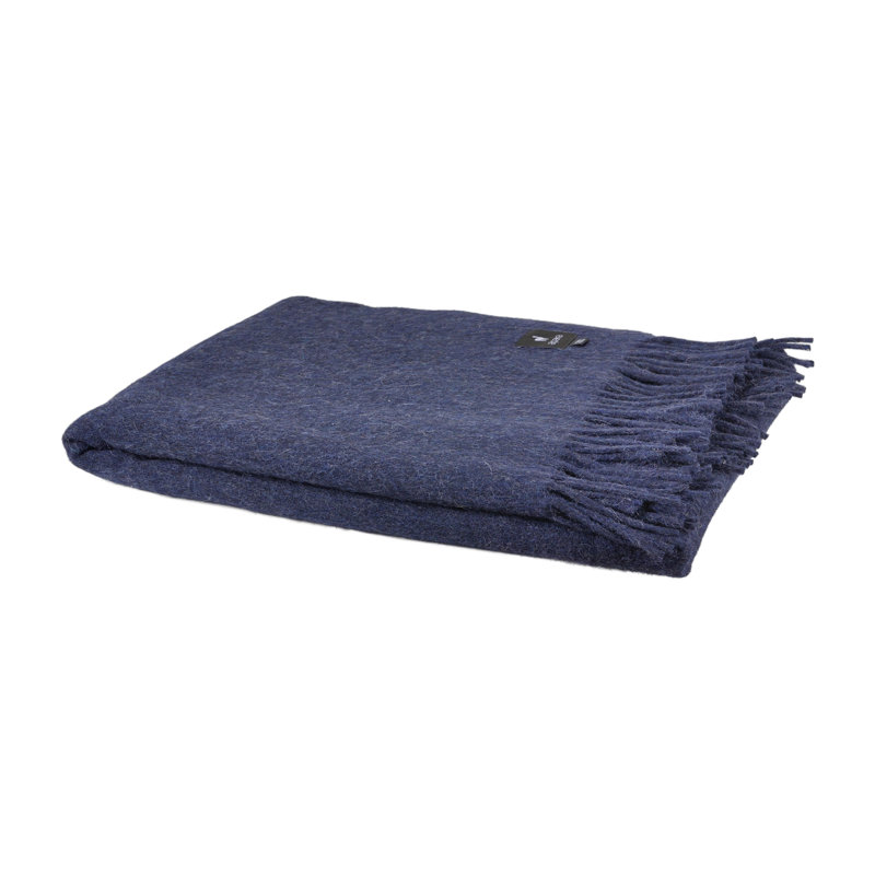 Garnes Throw Blanket, Dark Blue