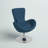 Marilo LeatherSoft Swivel Side Reception Chair with Bowed Seat - Guest Seating-88610585
