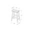 Tabouret de bar en plastique PEHD ivoire-129638302