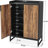 29.52” Brown & Black Shoe Cabinet With Doors-1078100756