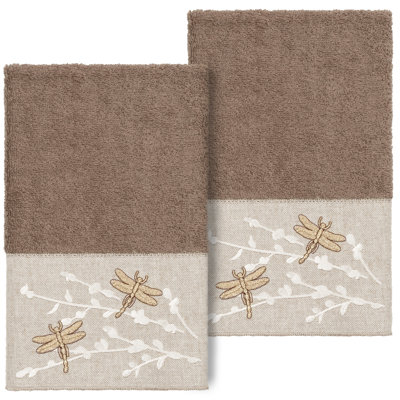 Ensemble de 2 serviettes en coton Braelyn
