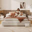 Lit double rembourré Cozy White
