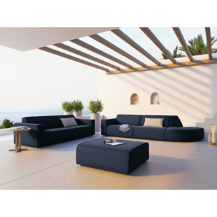 Calme Jardin Upholstered Outdoor Ottoman