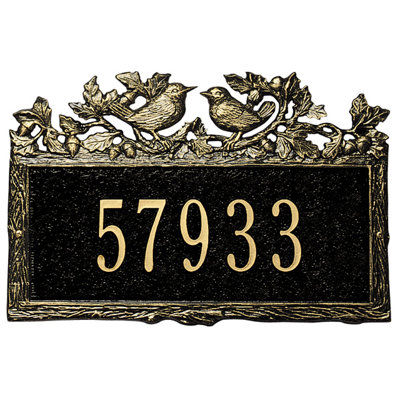 Plaque d'adresse murale 1 ligne Woodland