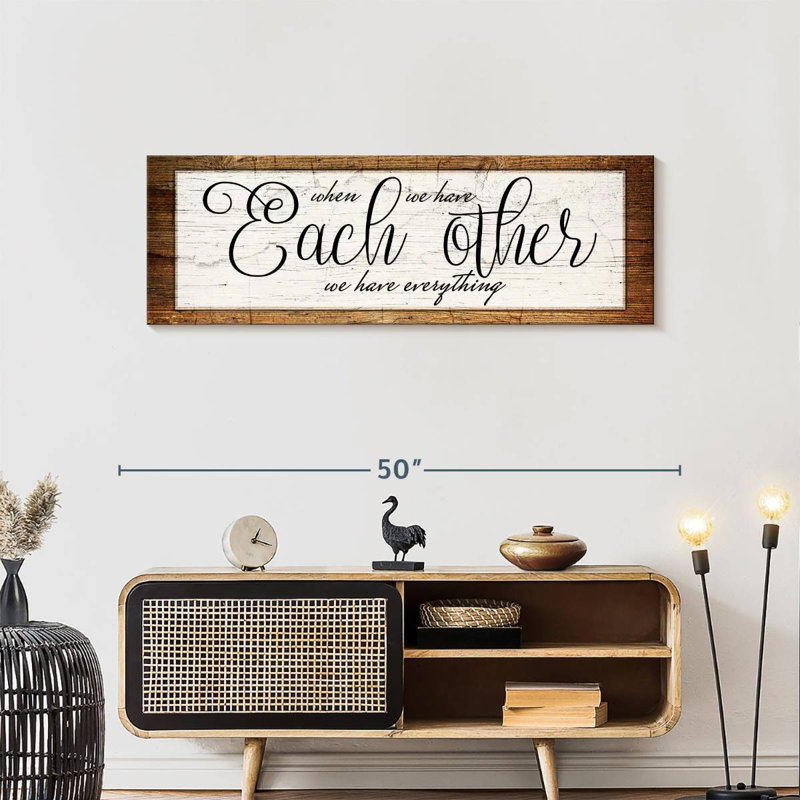 Couples cite les uns les autres Couples Quote, reproduction sur toile, H 45 po x l 15 po x P 1,25 po