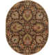 Arden Handmade Wool Dark Brown/Garnet Rug
