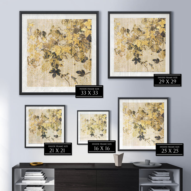 « bold ivy », reproduction encadrée, H 30,5 po x l 30,5 po x P 1,5 po