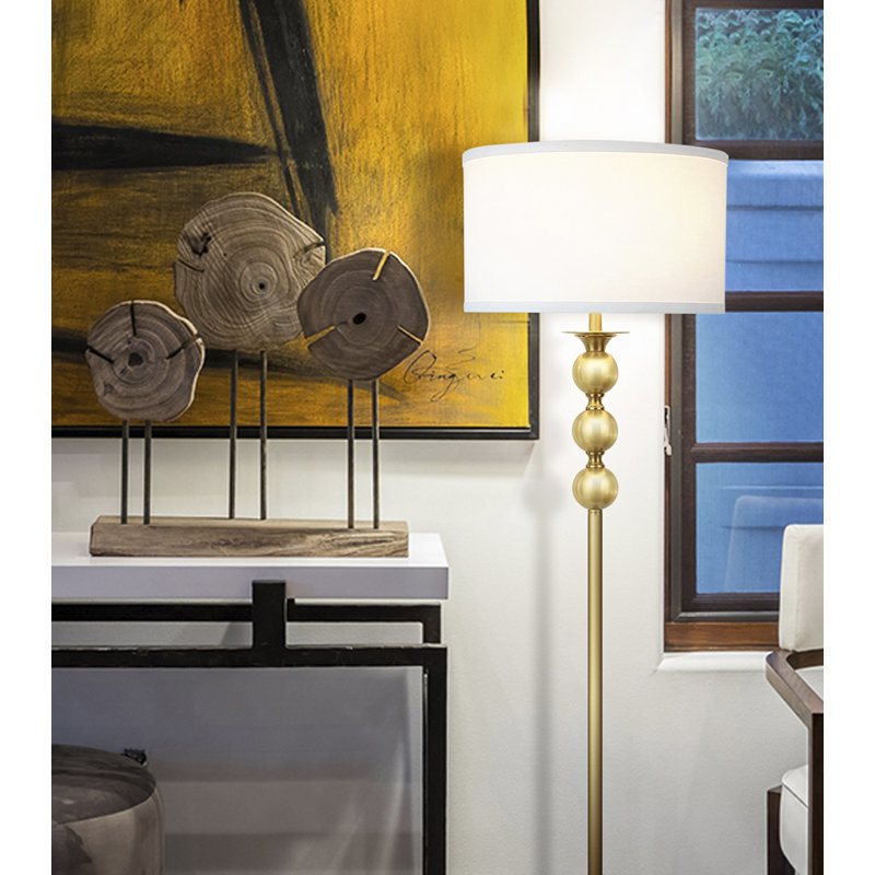 White Adjustable LED Floor Lamp for Kids with Touch Control