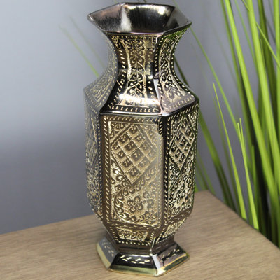Vase de table en métal doré 7,5" Tioga