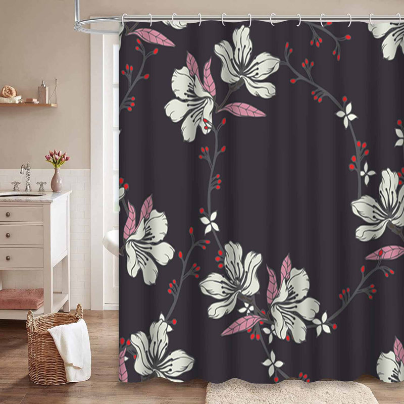 Rideau de douche Vintage Blossom, L 72 po x l 78 po
