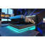 Très grand lit avec 360 DEL innovantes, rangement hydraulique, type C, lin gris, lit rembourré Peaceful Sleep, éclairage à DEL, lin-178627837-178627825