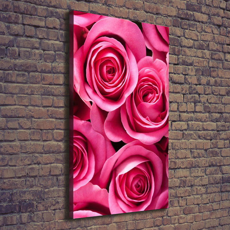 Pink Roses - Wrapped Canvas Print