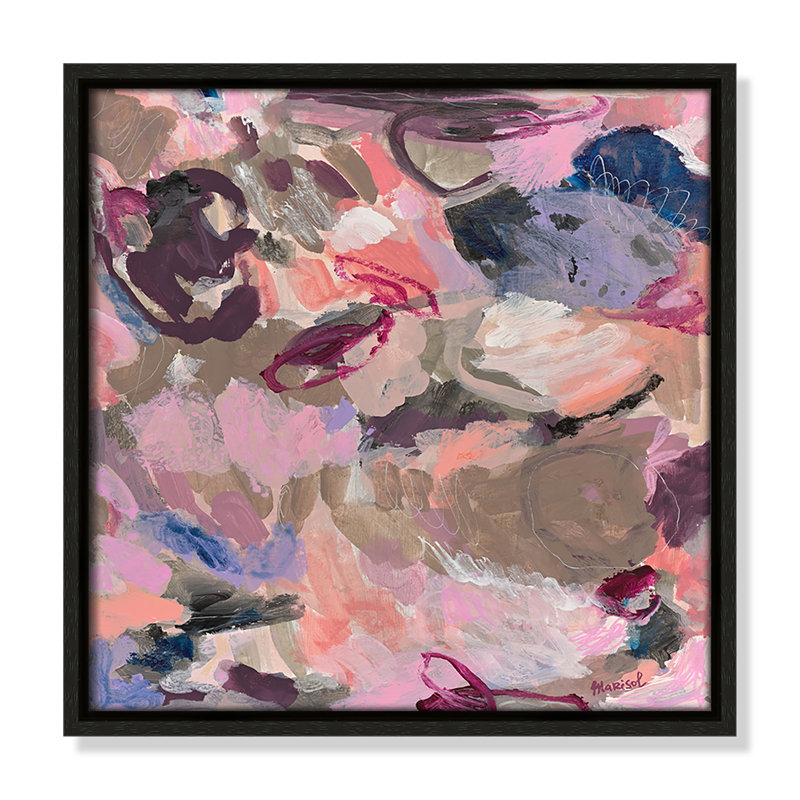 «Vineyard Evening Square» par Marisol Evora, Espresso, H 13,5 po x l 13,5 po