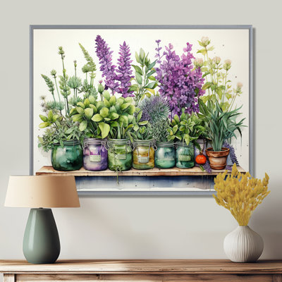 Purple Green Herbs Herbal Haven - Herbs Wall Decor