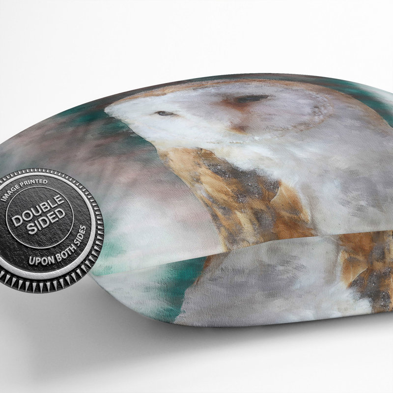 Barn Owl Vol.7 Painting Square Throw Cushion, 40cm H x 40cm W x 15cm D
