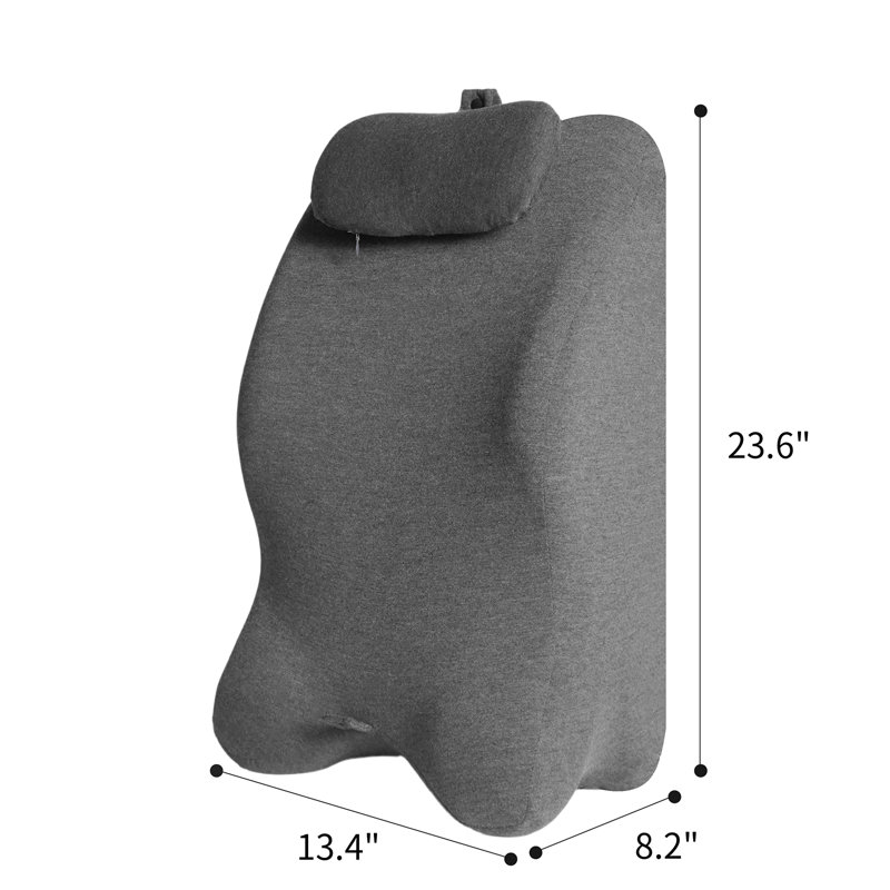 Multifunctional Body Support Pillow, Memory Sponge Pad, With Detachable Coat, Suitable For Whole Body Fit., Gray