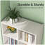 Bibliothèque verticale ou horizontale blanche 71,65 "à 12 cubes pour salon, bureau, chambre à coucher