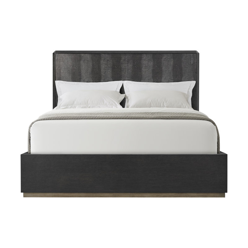 Spencer ST. James Leather Bed, Queen, Onyx