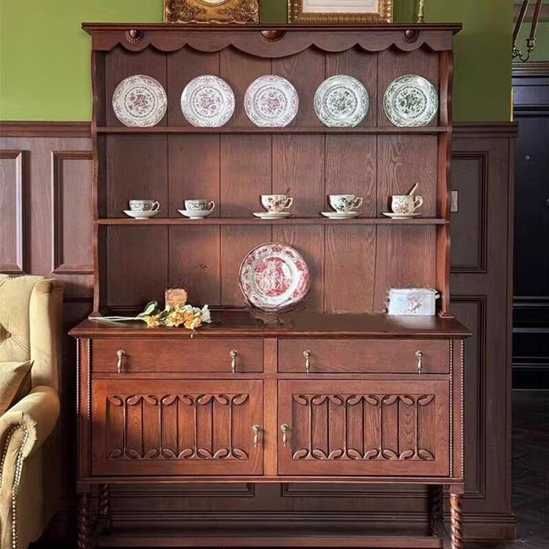 French retro solid wood  sideboard