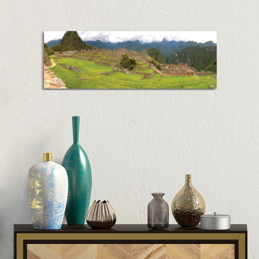 Machu Picchu Pano View by Glauco Meneghelli - Wrapped Canvas Panoramic Print