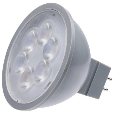 4,5 MR16 DEL DEL; Finition argent 2700K; GU5.3 Base; 360 lumens; 12 volts