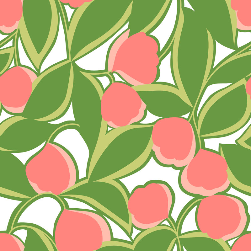 Papier peint adhésif bleu clair Talia, Rose