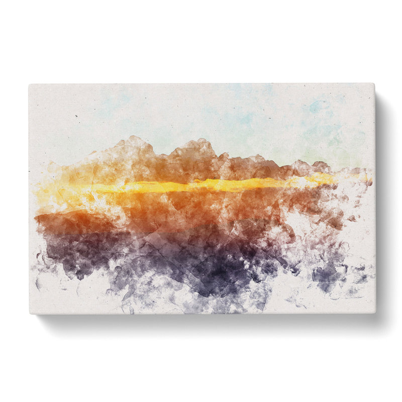 Amber Mountains - Wrapped Canvas Print, 50cm H x 76cm W x 3cm D