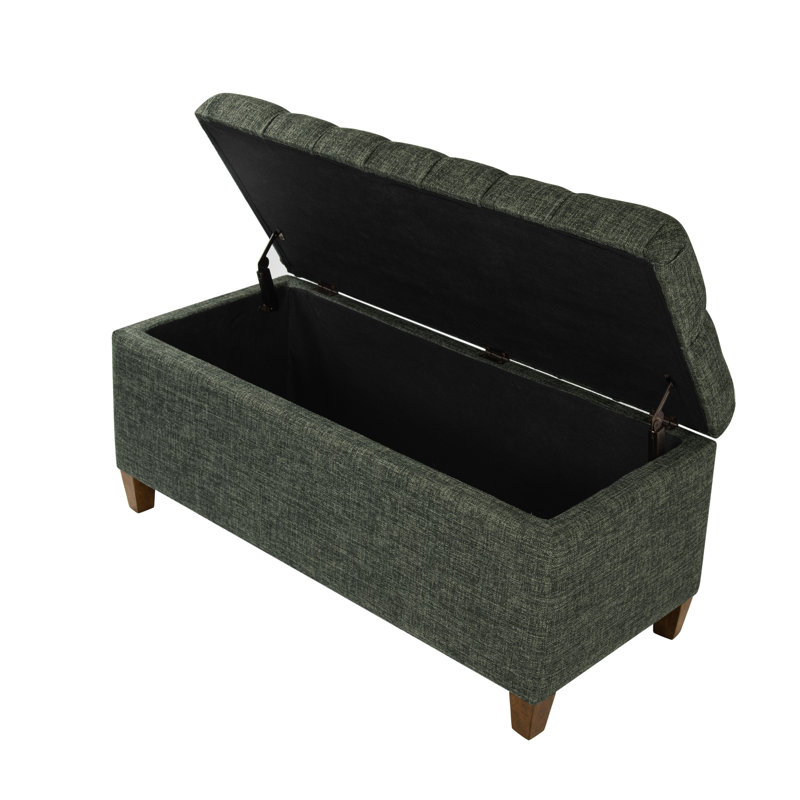 Banc de rangement rembourré Allessandra, Trèfle vert