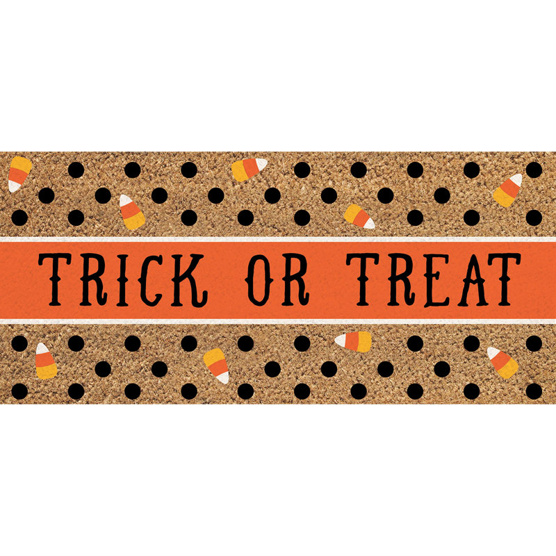Jetson Trick or Treat Halloween Flocked Coir Sassafras Switch Mat
