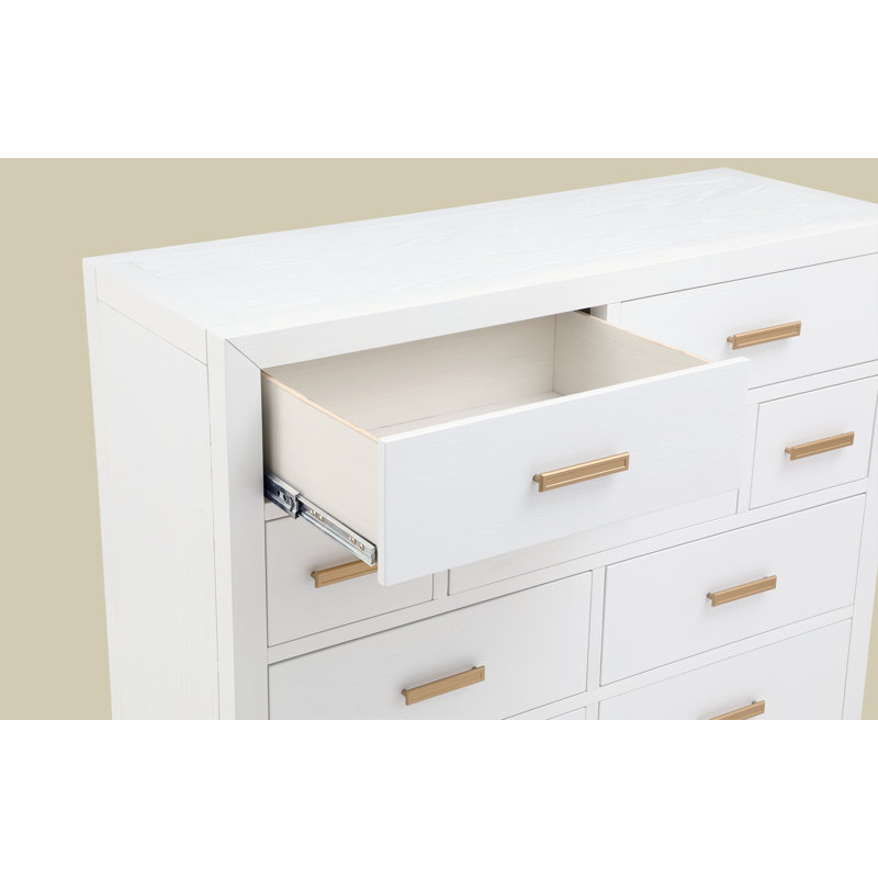 50'' W 9 - Drawer Dresser, White Oak