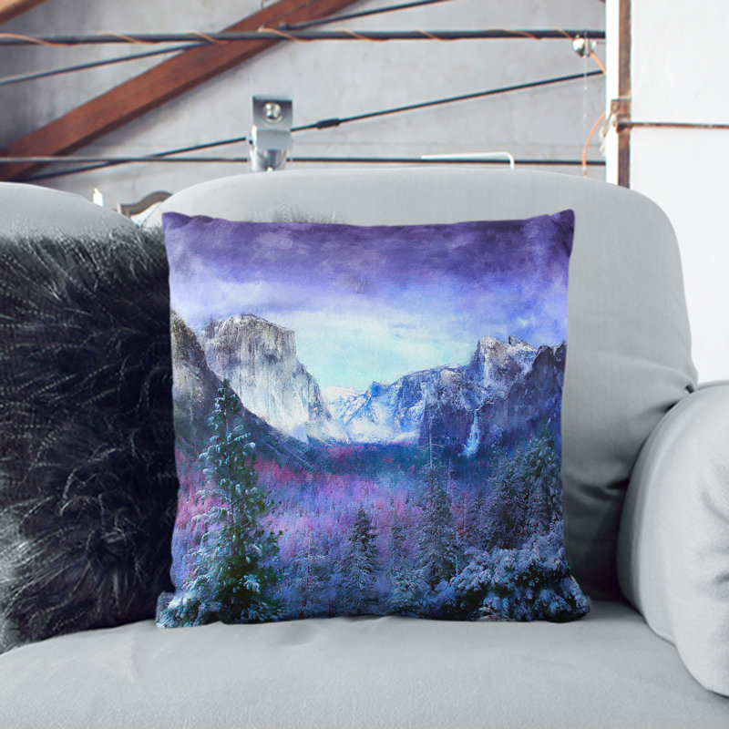 Yosemite National Park Tunnel Cushion with Filling, 40cm H x 40cm W x 15cm D, Stone