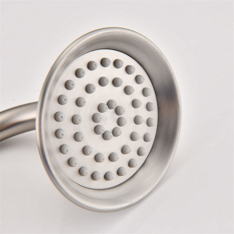Single-Handle 4-Spray Patterns Bathroom Rain Shower Faucet With Body Jet Handshower(Valve Included), Brushed Nickel