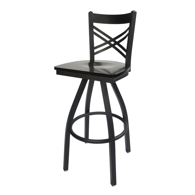 Akrin Swivel Upholstered Counter Stool