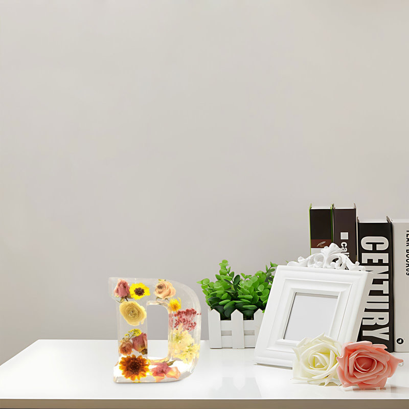 Fleur, veilleuse, fleur, lettre, cadeau de décoration en résine