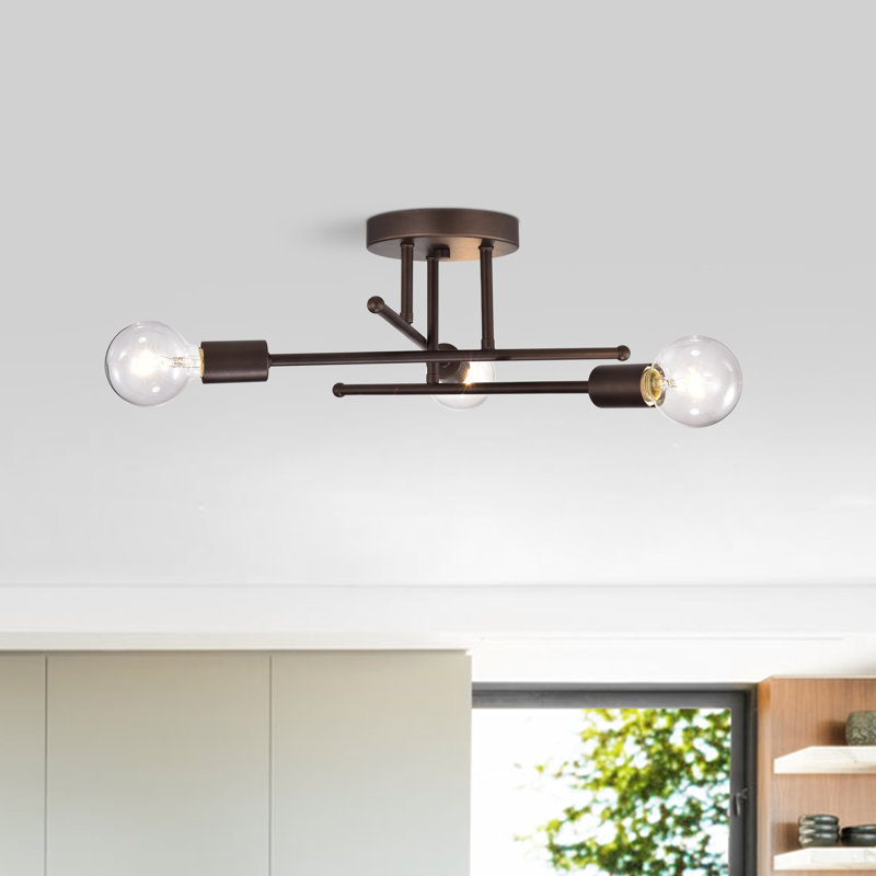Plafonnier semi-encastré 3 lumières 21 po Harnden