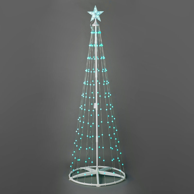 Vivvi App Based Outdoor Cone Tree, 6.9' 190 LEDs