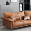 Canapé modulaire brun en cuir véritable-108590005-108590007