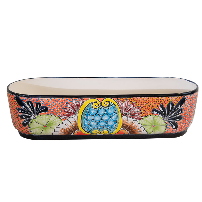 Pot à fleurs orange Desert Desert Talavera 