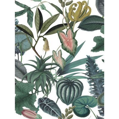 Mr. Kate Tropical Peel and Stick Wallpaper, Green & White