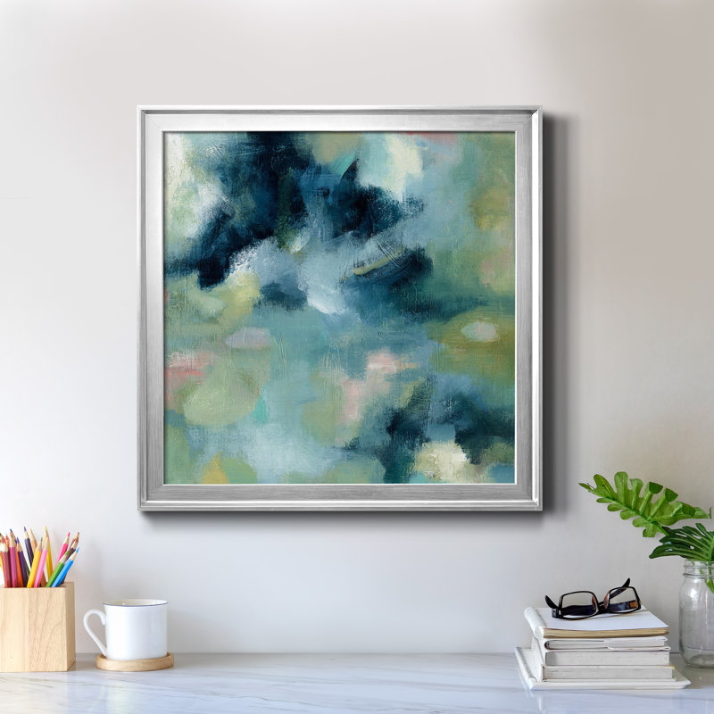 «Water Garden», reproduction de cadre photo sur toile, H 22,5 po x l 22,5 po x P 1,5 po, Argent
