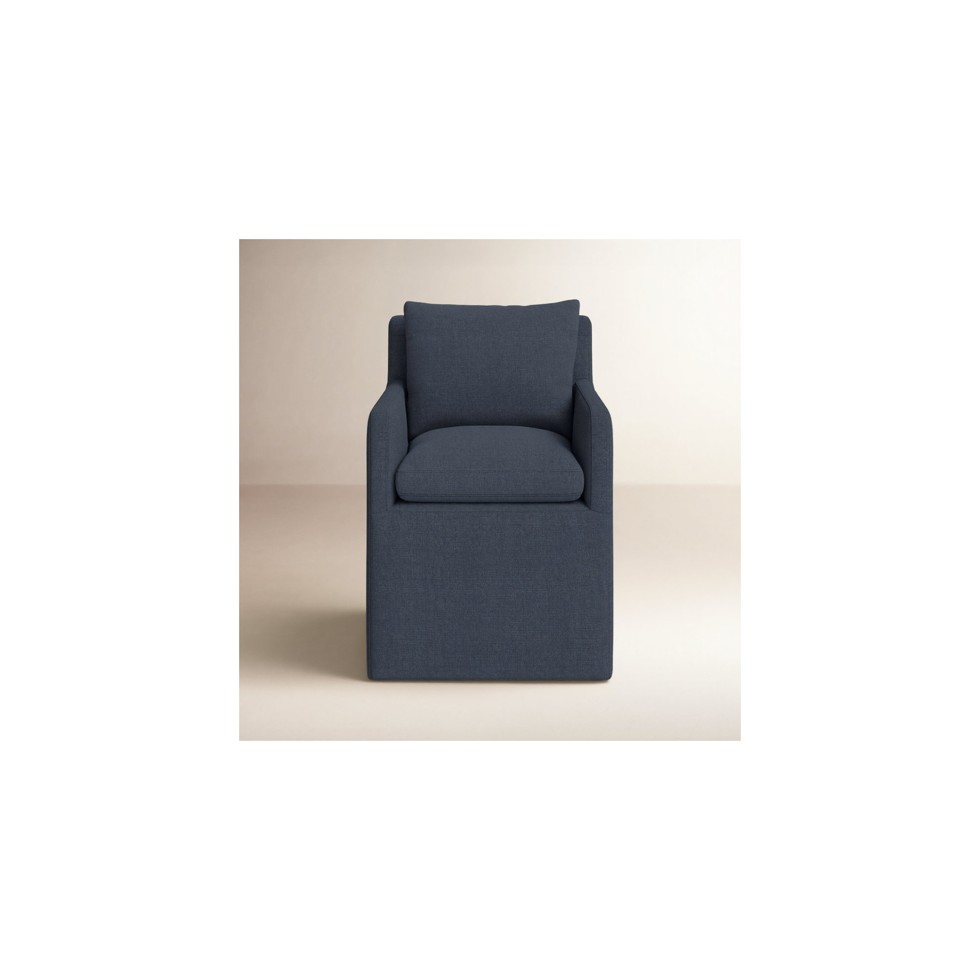 Alayaa Upholstered Arm Chair, Pearl Polyester