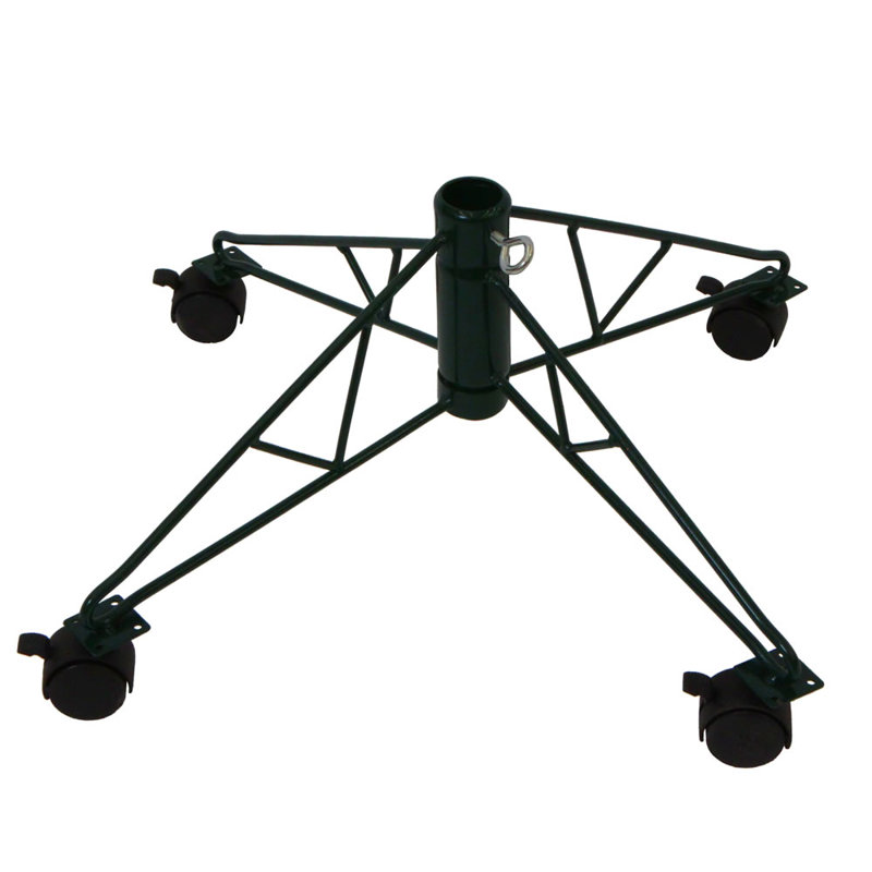 Rolling Metal Tree Stand, 5" H x 21" W x 21" D