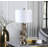 27.5" Silver Owl On A Branch Resin Table Lamp