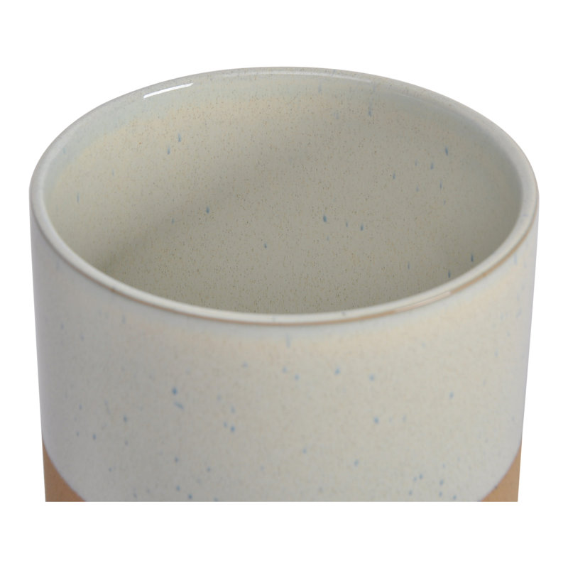 Seymour Handmade Ceramic Pot Planter, White, 5' H x 5.25" W x 5.25" D
