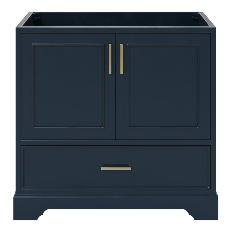 Stafford 36.75'' W Single Bathroom Vanity Base, Midnight Blue