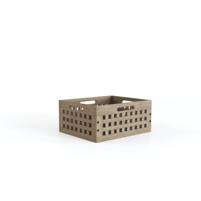 Bac de rangement en teck Grate Mist-Shield, 7"