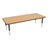 Adjustable Height Rectangular Preschool Classroom Activity Table with Casters-50509290-50509292-50509295
