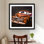 Old Car Crash - reproduction encadrée matte pour décor de caverne d'homme